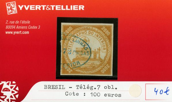 BRESIL - Télégraphe n°7 obl. BRESIL - Télégraphe n°7 obl.