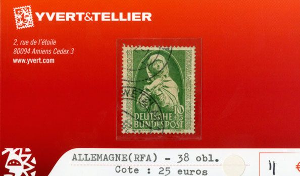 ALLEMAGNE FEDERALE - n°38 obl. ALLEMAGNE FEDERALE - n°38 obl.