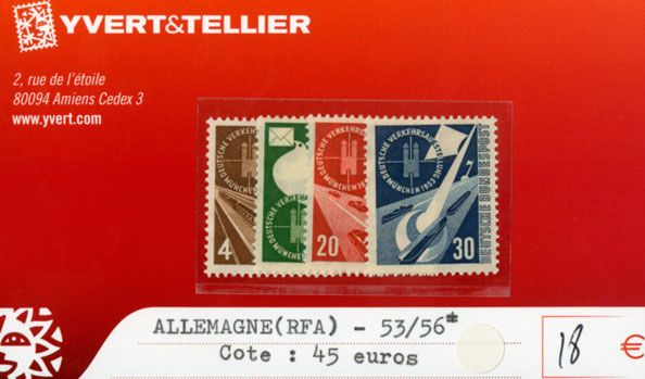 ALLEMAGNE FEDERALE - n°53/56* ALLEMAGNE FEDERALE - n°53/56*