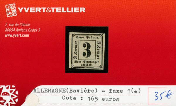 ALLEMAGNE BAVIERE - Taxe 1(*) ALLEMAGNE BAVIERE - Taxe 1(*)