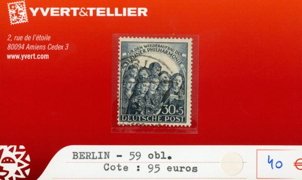 ALLEMAGNE BERLIN - n°59 obl. ALLEMAGNE BERLIN - n°59 obl.