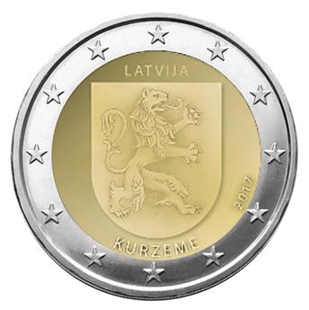 2 EURO COMMEMORATIVE 2017 : LETTONIE (ARMOIRIES DE KURZEME)