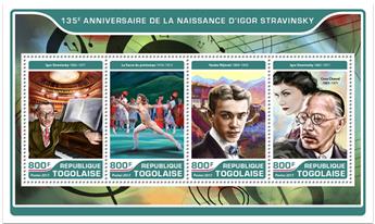 n° 5634/5637 - Timbre TOGO  Poste