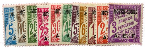 n°1/11* - Timbre CONGO Taxe n°1/11* - Timbre CONGO Taxe