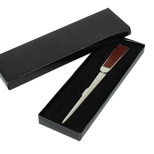 Coupe papier cuir marron Coupe papier cuir marron