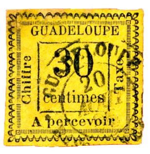 n°10 obl. - Timbre GUADELOUPE Poste n°10 obl. - Timbre GUADELOUPE Poste