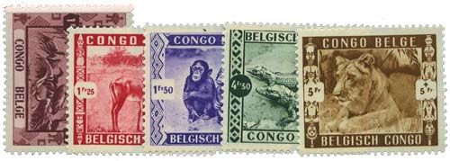 n°209/213* - Timbre CONGO BELGE Poste n°209/213* - Timbre CONGO BELGE Poste