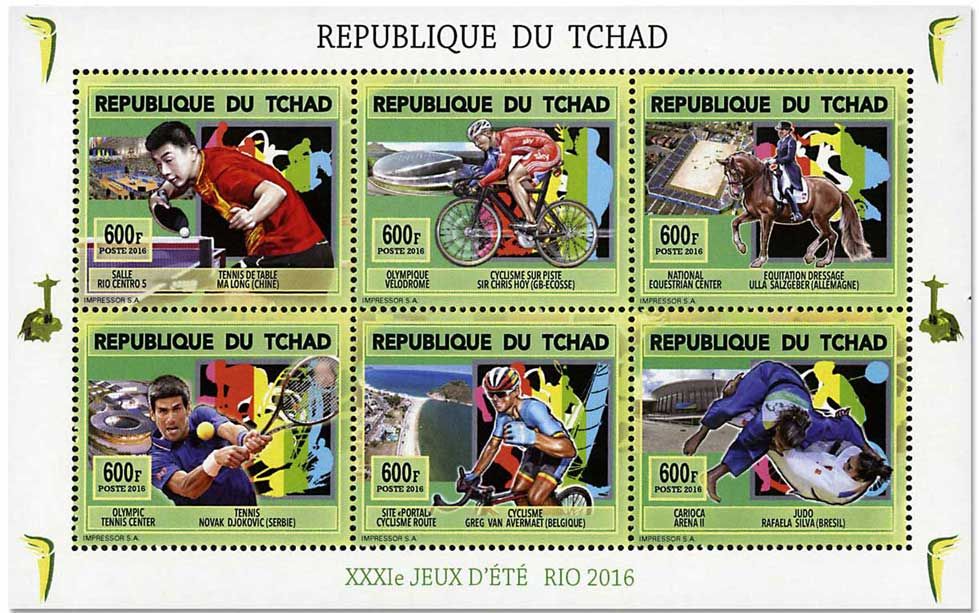 n° 1786AA/1786AF et 1786AG/1786AM - Timbre TCHAD Poste n° 1786AA/1786AF et 1786AG/1786AM - Timbre TCHAD Poste
