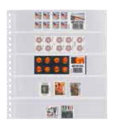 Feuille neutre : 5 bandes horizontales 242x50mm - LINDNER (Hors cat./825) Feuille neutre : 5 bandes horizontales 242x50mm - LINDNER (Hors cat./825)