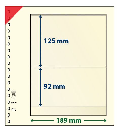 Feuille neutre LINDNER-T : 2 bandes-802205 (x10) Feuille neutre LINDNER-T : 2 bandes-802205 (x10)
