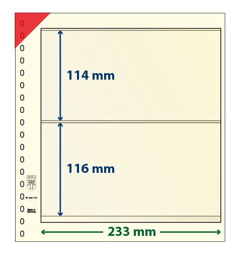 Feuille neutre LINDNER-T : 2 bandes-802212P (x10) Feuille neutre LINDNER-T : 2 bandes-802212P (x10)