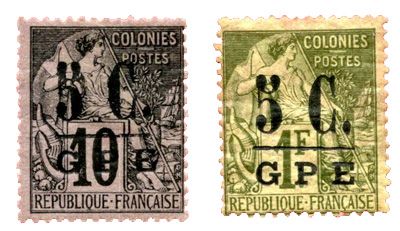 n°10/11* - Timbre GUADELOUPE Poste n°10/11* - Timbre GUADELOUPE Poste
