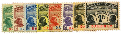 n°1/8* - Timbre DAHOMEY Taxe n°1/8* - Timbre DAHOMEY Taxe