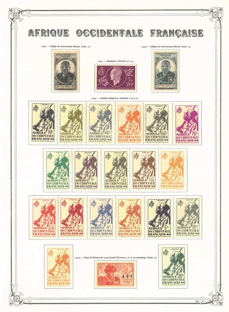 AOF: Pays complet neuf* sur feuilles standard Yvert AOF: Pays complet neuf* sur feuilles standard Yvert