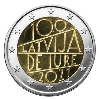 2 EURO COMMEMORATIVE 2021 : LETTONIE (100 Ans de Jure)