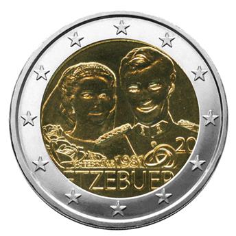 2 EURO COMMEMORATIVE 2021 : LUXEMBOURG (Mariage du Grand Duc Henri--Version classique)