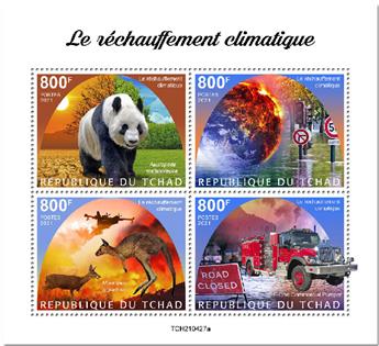 n° 3716/3719  - Timbre TCHAD Poste