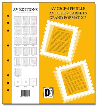 Feuille AV : pour 2 carnets grand format (x5) - AV EDITIONS®