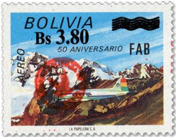 n° 1670 - Timbre BOLIVIE Poste