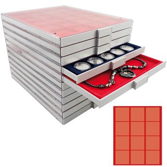 MEDAL CASE: 12 COMPARTMENTS