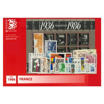 n° 2393/2451  - Selo França Ano completo  (1986)