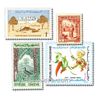 TUNISIE : pochette de 300 timbres (Oblitérés)