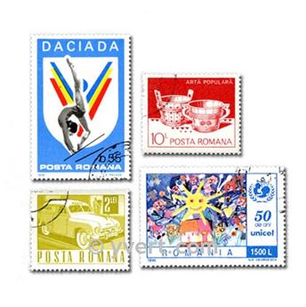 ROUMANIE : pochette de 500 timbres (Oblitérés)
