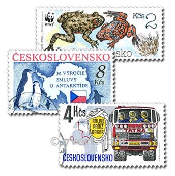 TCHECOSLOVAQUIE : pochette de 300 timbres (Oblitérés)