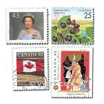 CANADA : pochette de 200 timbres (Oblitérés)
