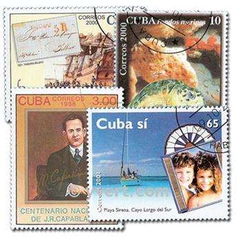 CUBA : pochette de 1000 timbres (Oblitérés)