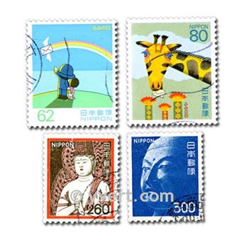 JAPON : pochette de 100 timbres (Oblitérés)