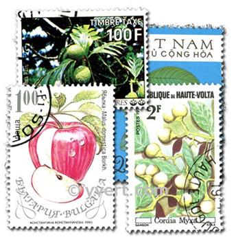 FRUITS : pochette de 200 timbres (Oblitérés)