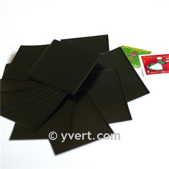 Pochettes simple soudure - Lxh:86x82mm (Fond noir)