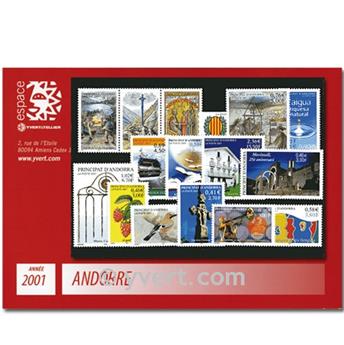 n° 540/554 -  Timbre Andorre Année complète (2001)