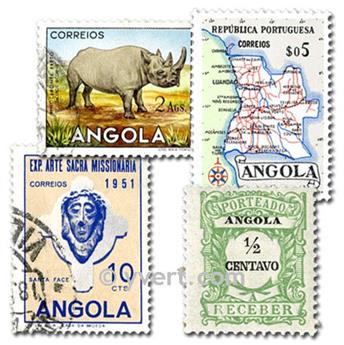 ANGOLA : pochette de 50 timbres (Oblitérés)