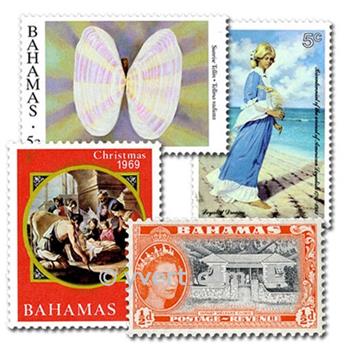 BAHAMAS : pochette de 50 timbres (Oblitérés)