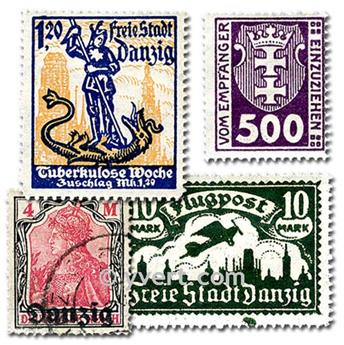 DANTZIG : pochette de 25 timbres (Oblitérés)