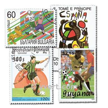FOOTBALL : pochette de 800 timbres (Oblitérés)