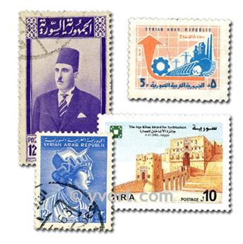 SYRIE : pochette de 100 timbres (Oblitérés)
