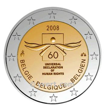 2 EURO COMMEMORATIVE 2008 : BELGIQUE (60e anniversaire de la Déclaration Universelle Des Droits De L´Homme)