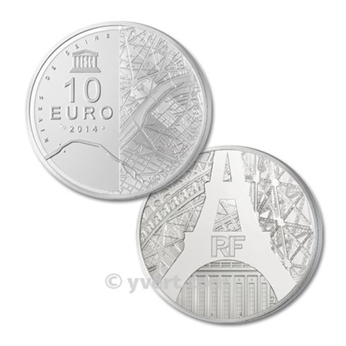 10 EUROS PRATA - FRANÇA 2014 - UNESCO