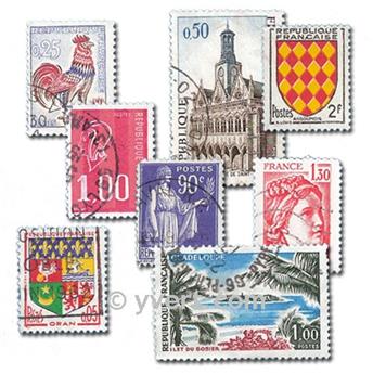 FRANCE : pochette de 500 timbres (Oblitérés)