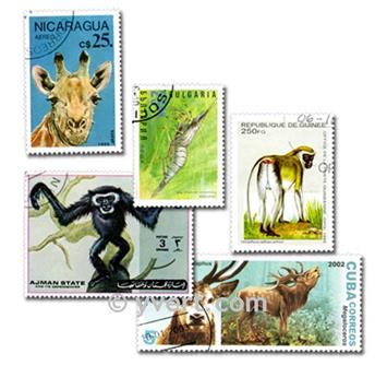 ANIMAUX : pochette de 300 timbres (Oblitérés)