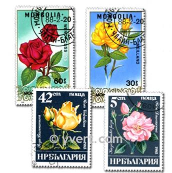 FLORE : pochette de 300 timbres (Oblitérés)