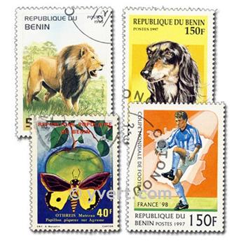 BENIN : pochette de 100 timbres (Oblitérés)