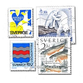 SUEDE : pochette de 300 timbres (Oblitérés)