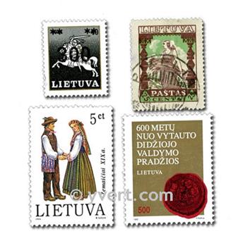 LITUANIE : pochette de 25 timbres (Oblitérés)