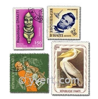 HAITI : pochette de 100 timbres (Oblitérés)