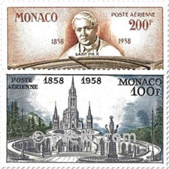 n° 69/70 -  Timbre Monaco Poste aérienne