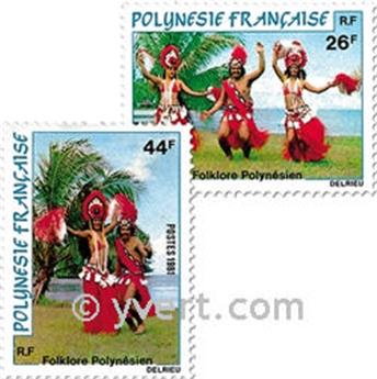 n° 165/167 -  Selo Polinésia Correios